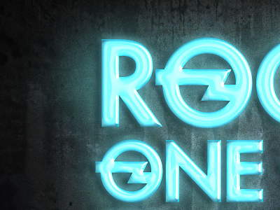 Rock Neon neon psd typography