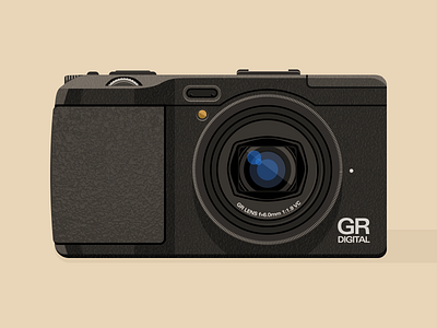 Ricoh GRD IV camera digital gr grd iv grd4 illustration photography ricoh vector