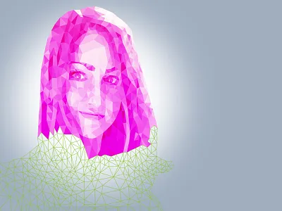 Low Poly Self Portrait -- work in progress illustration illustrator low poly low poly