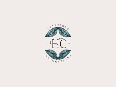 Heather Chadduck decor interiors leaves logo mark typography