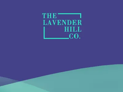 The Lavender Hill Co. brand contrast florist fun colourful identity logo mint pattern