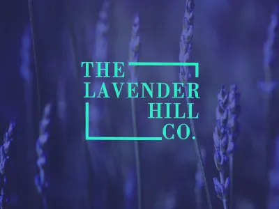The Lavender Hill Co. brand contrast florist fun colourful identity logo mint pattern