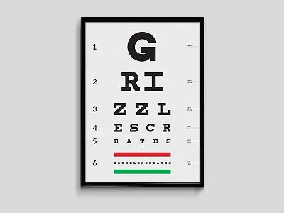 Eye exam chart chart eye exam poster snellen typography