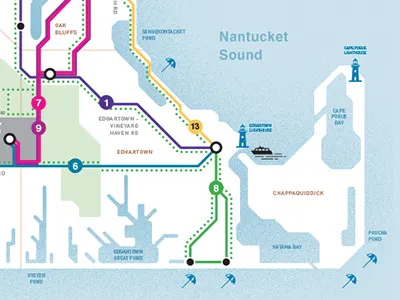 Martha's Vineyard Bus Map island map marthas vineyard transportation