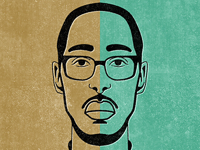 Oddisee hip hop illustration portrait texture