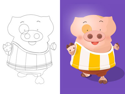 Mcdull animal cartoon drawing mcdull pig