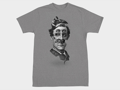 The Visionary Tri-blend creepy freak occult portrait