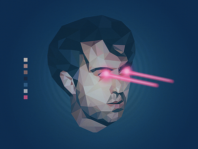Dream Lover (Vaccines) blue illustration illustrator lasereyes lowpoly photoshop portrait spacy