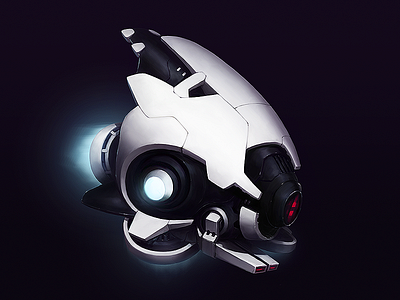 Drone C — BEYOND THE STARS art battle card digital drone faction future game online sci fi space white