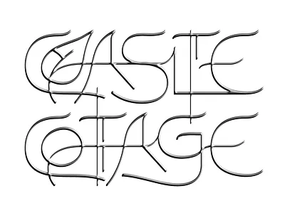 Catlecottage Logo glovegraphics illustration logo design typography vector