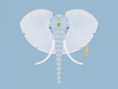 Elefante blue elephant illustration texture