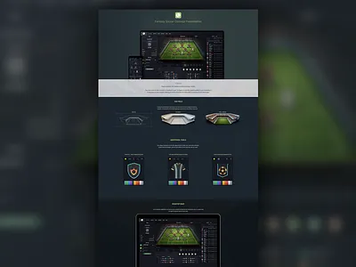 Fantasy sports app concept website presentation betting design fantasy field football landing soccer sports sportsbook ui ux web