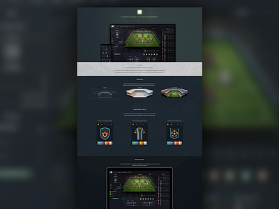 Fantasy sports app concept website presentation betting design fantasy field football landing soccer sports sportsbook ui ux web