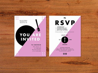 Brunch Invite card invite mailer rsvp