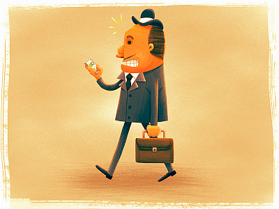 Personaje cartoon character character design illustration ilustración orange textures