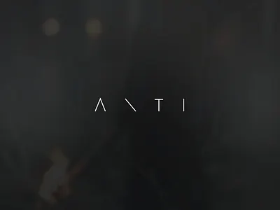 Λ \ T I anti branding concept line logo minimal type