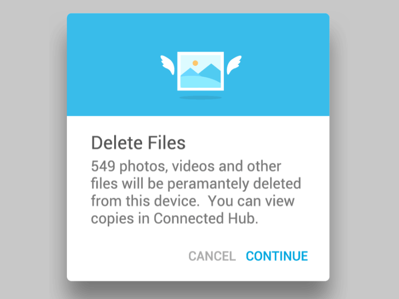 Delete animation gif