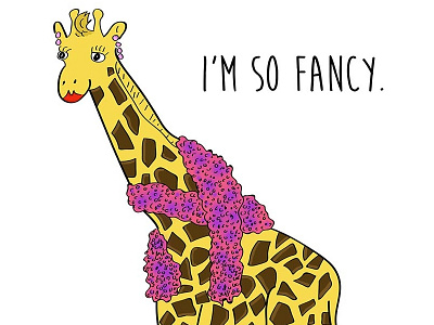 Fancy giraffe digital giraffe illustration