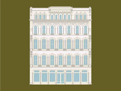 Entrepreneurs' Row architecture building entrepreneur illustration new orleans startup vector