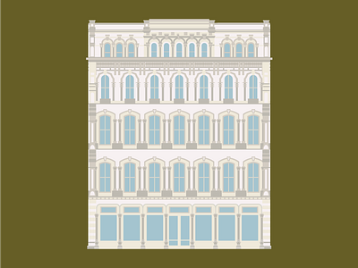 Entrepreneurs' Row architecture building entrepreneur illustration new orleans startup vector