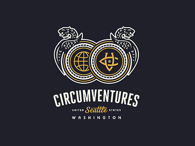 Circumventures brand identity lock-up brand identity circumventures dragon dragons growcase it consultant agency logo logotype monogram seattle washington victorian