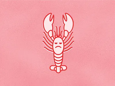 Sassy Lobster character illustration lobster rad texture