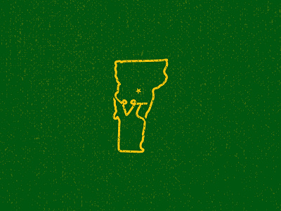 Vermont "State Mark" brand branding design green identity illustrator logo logo design simple texture vector yellow