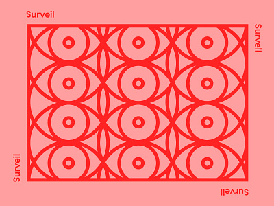 SURVEIL eyes line monochrome red