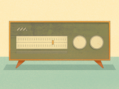 Radio illustration radio retro