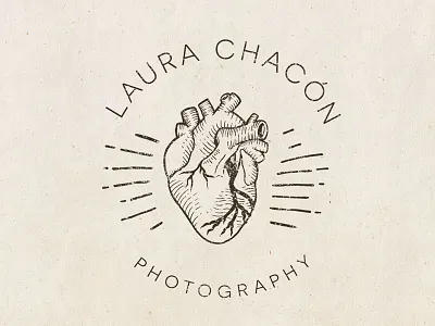 Heart - LC Photography branding draw drawn handrawn heart logo pincel vintage