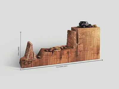 Jeep Wrangler ad art direction chart illustration print