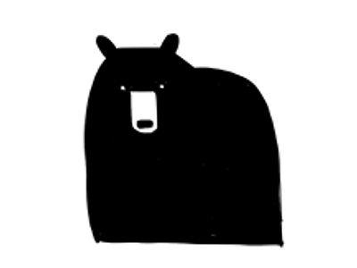 Hello Black Bear animals bear black illustration nature wilderness