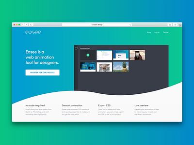 Easee, a web animation tool for designers animation css animation landing page web animation