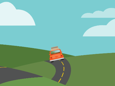 Beep Beep! color design flat design illustration road trip spicewagon