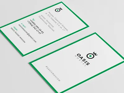 business card branding business card hostel identity design logo oasis print визитка
