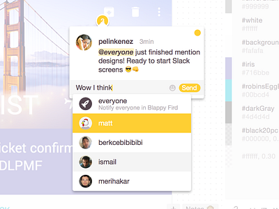 Zeplin, Mention app autocomplete comment desktop mac mention note popover ui zeplin