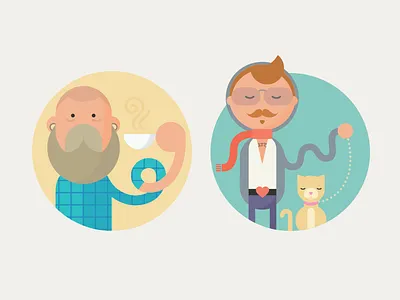 Hipster 404 illustrations design go daddy godaddy hipsters illustrations