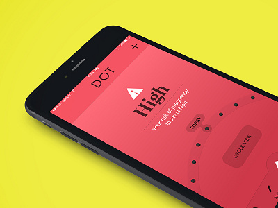 Dot, a Period and Fertility Tracker app gradient interface ios iphone red ui