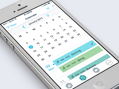 Sports Calendar calendar ios iphone mobile sports