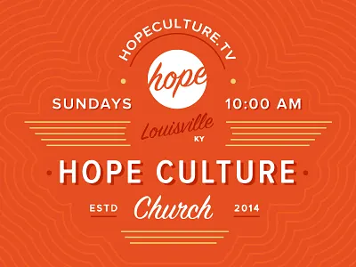 Hope Culture Church badge church illustration lettering typography