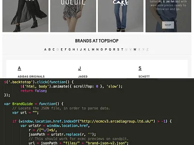 Topshop Brand Guide brand guide css html javascript