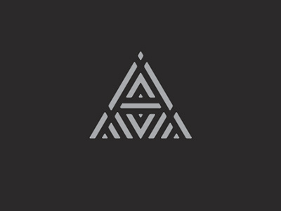 A a black detailed geometric gray intricate modern shape symbol triangle type typography