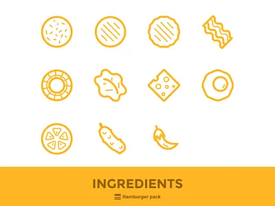 Hamburger Icons 04 burger hamburger icons illustrations ingredients outline icon