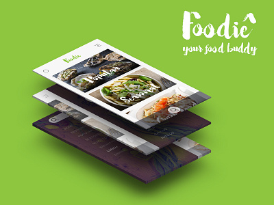 Foodie (Mobile Application) app application food food app iphone mobile mockup phone restaurant