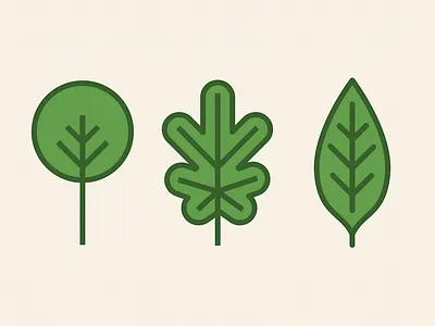 Leafage leaves stroke trees