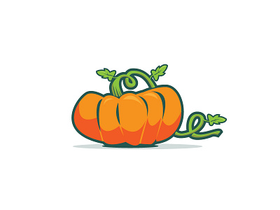 Pumpkin autumn fall green halloween illustration october orange plant pumpkin vine