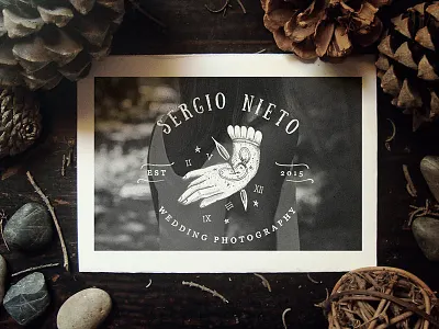 SN Badge Hand branding hand handmade hipster logo oldschool vintage