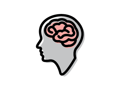 Brain Icon anatomy biology body brain education icon illustration learning