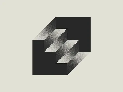 The Impossibility Of Something So Seemingly Simple abstract geometric illustration minimal monochrome optical stairs surreal