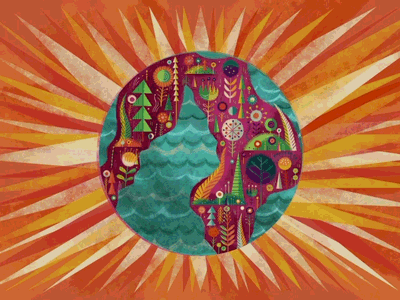 The Biggest Story - Globe Guy 2d ae after animation earth effects globe illustration the biggest story